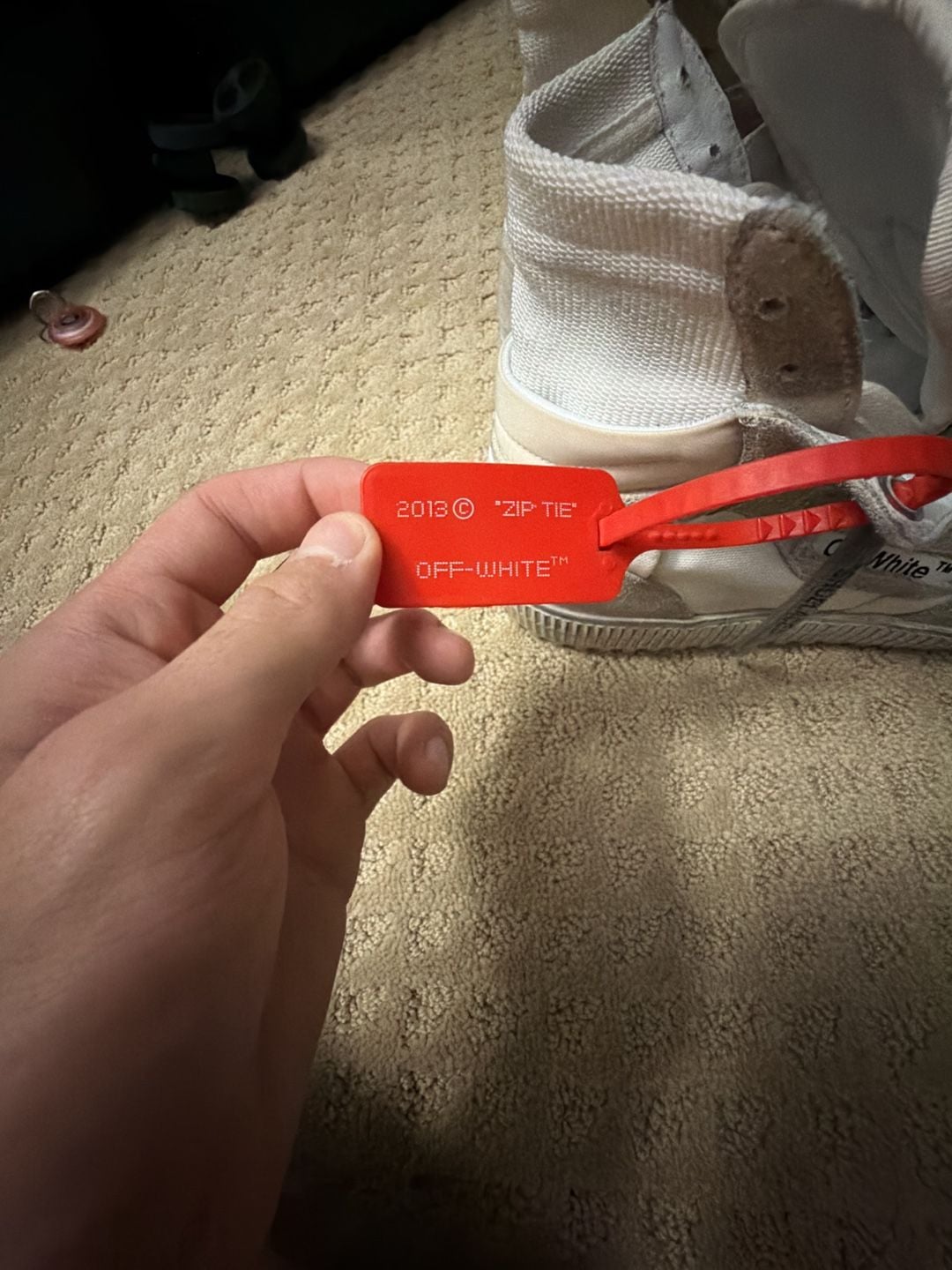 Off-White Off-Court 3.0 High White Silver Glitter Sneakers 3