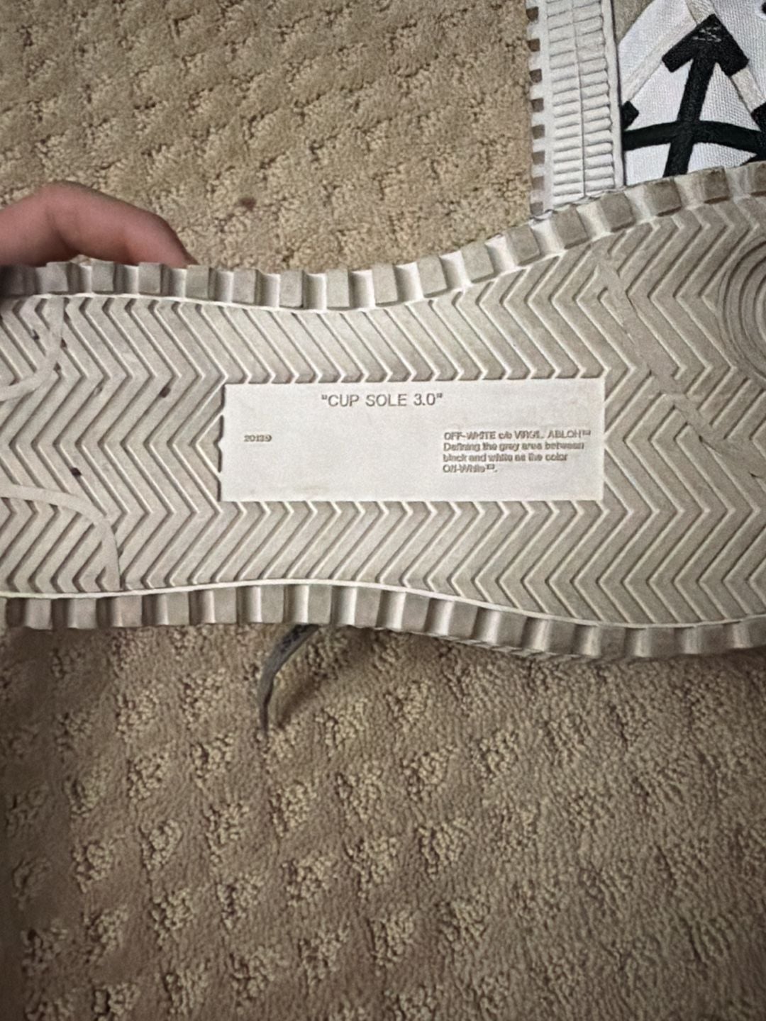 Off-White Off-Court 3.0 High White Silver Glitter Sneakers 7
