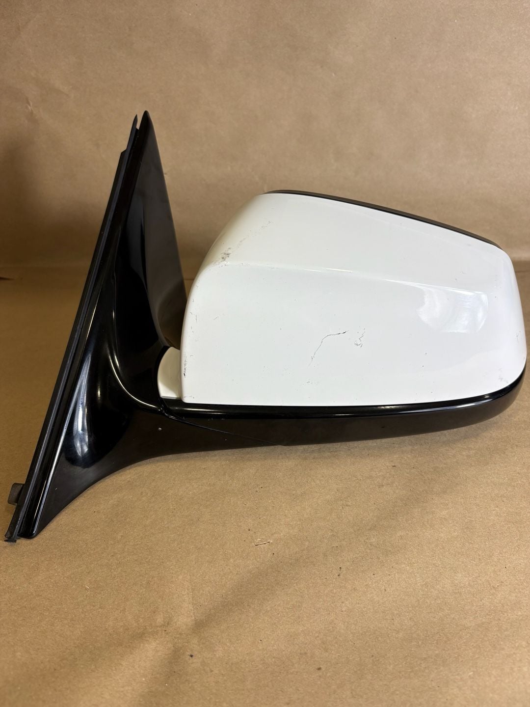 2012 BMW 740i Driver Side Mirror Assembly OEM F01 White/Black 1