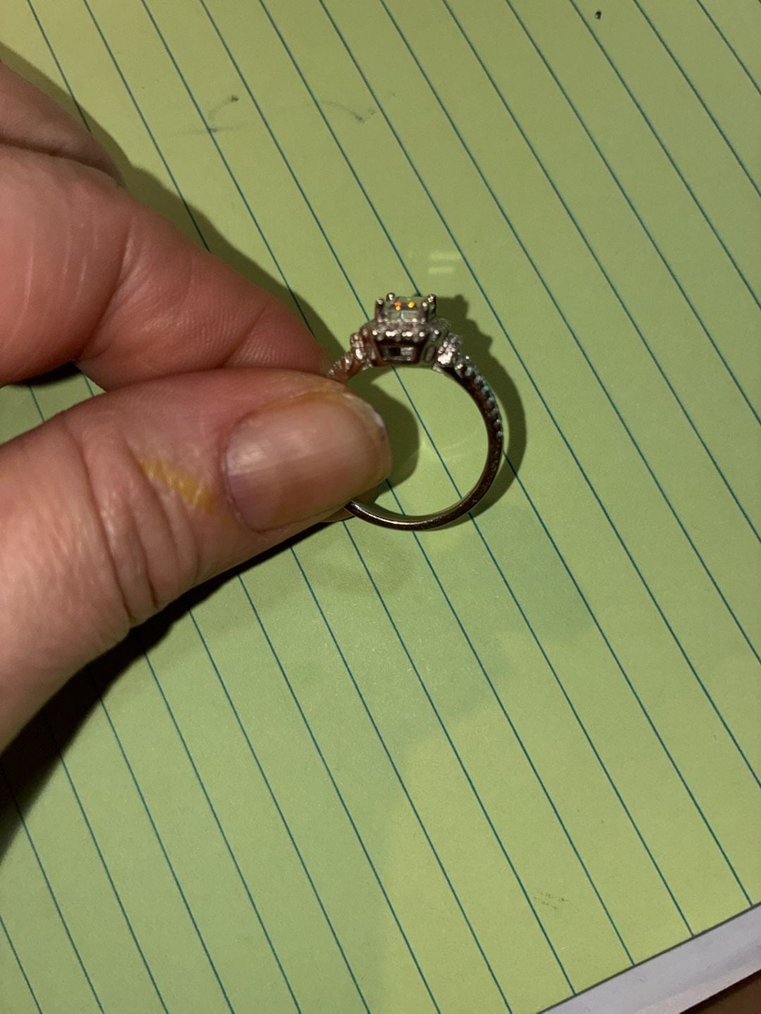 Emerald Cut Halo Engagement Ring With Split Shank 5