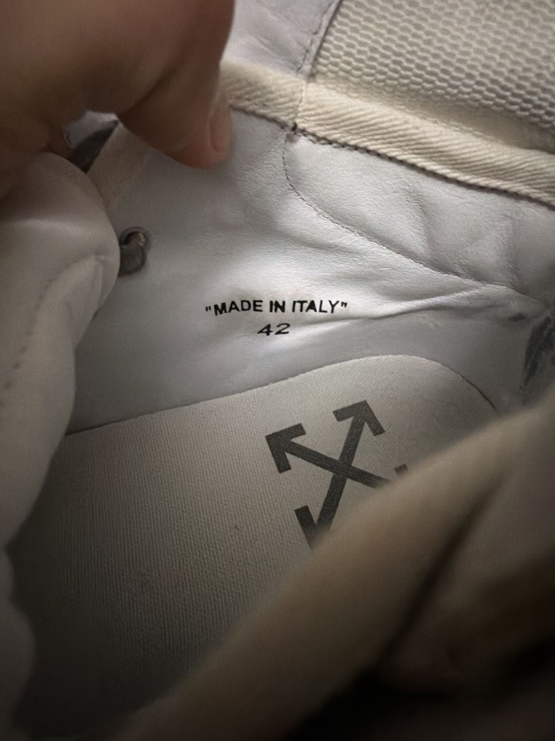 Off-White Off-Court 3.0 High White Silver Glitter Sneakers 10
