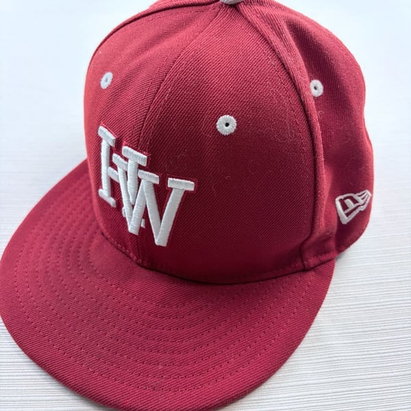 New Era 59FIFTY Fitted Baseball Cap Size 7 Red White