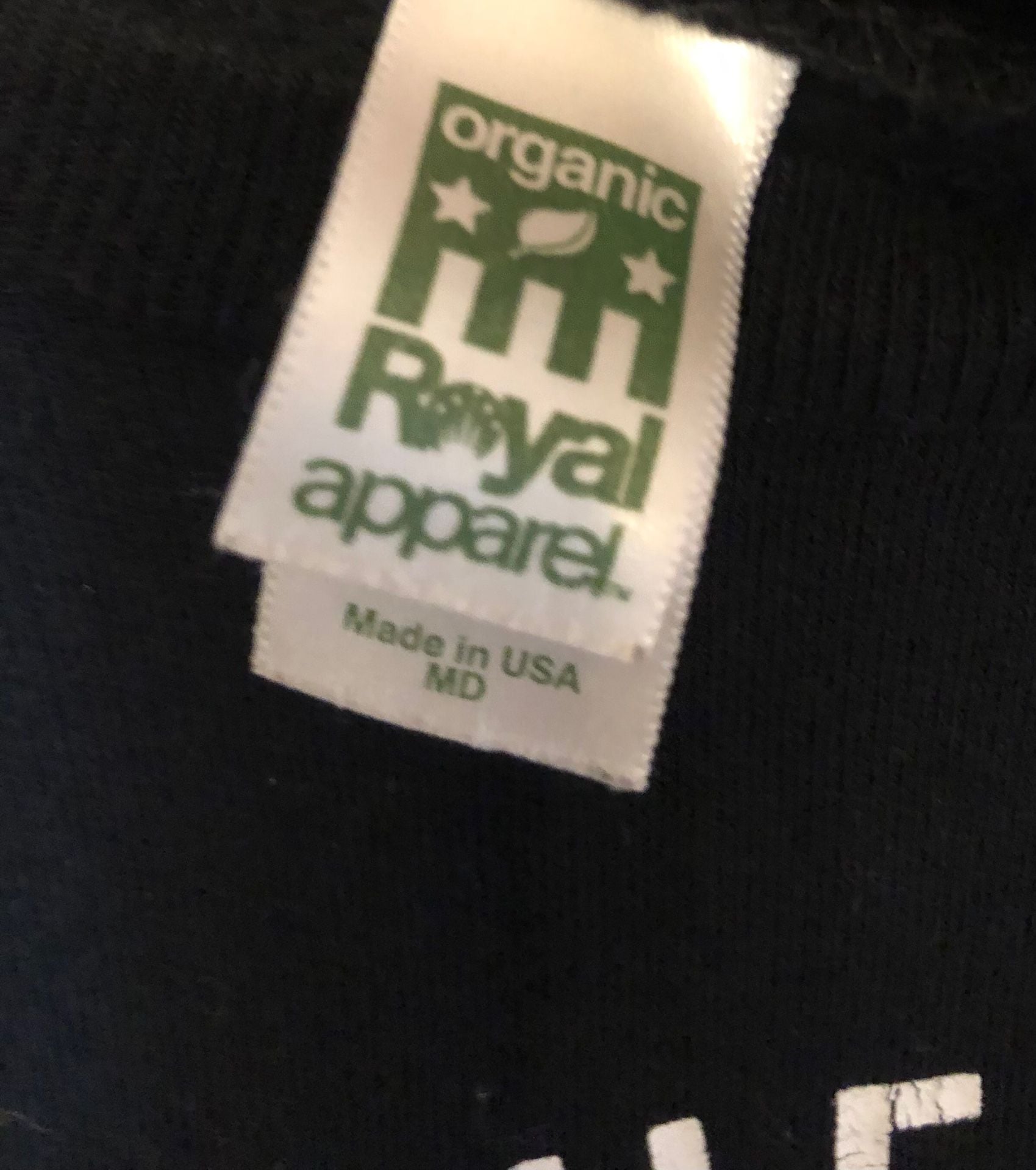 Royal Apparel Save The Planet Veggie Burger Sweatshirt Size MD Black 4