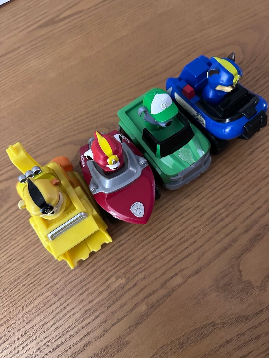 Paw Patrol Rescue Racers Action Figures Set Lot of 4 Toy Cars 1