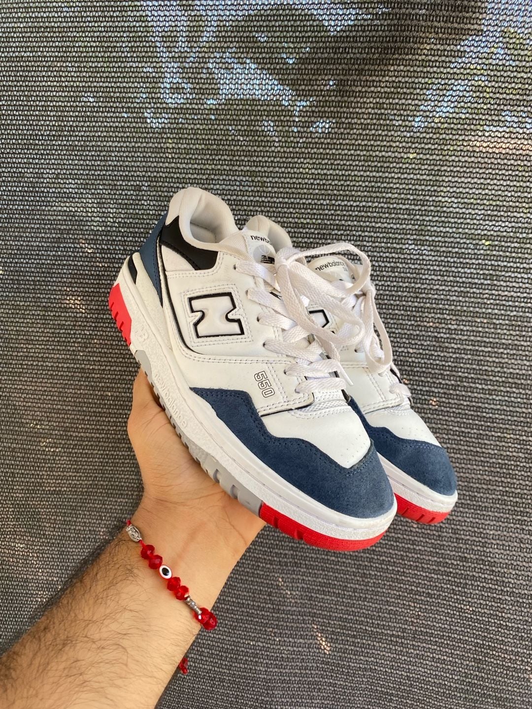New Balance 550 White Navy True Red Sneakers 3