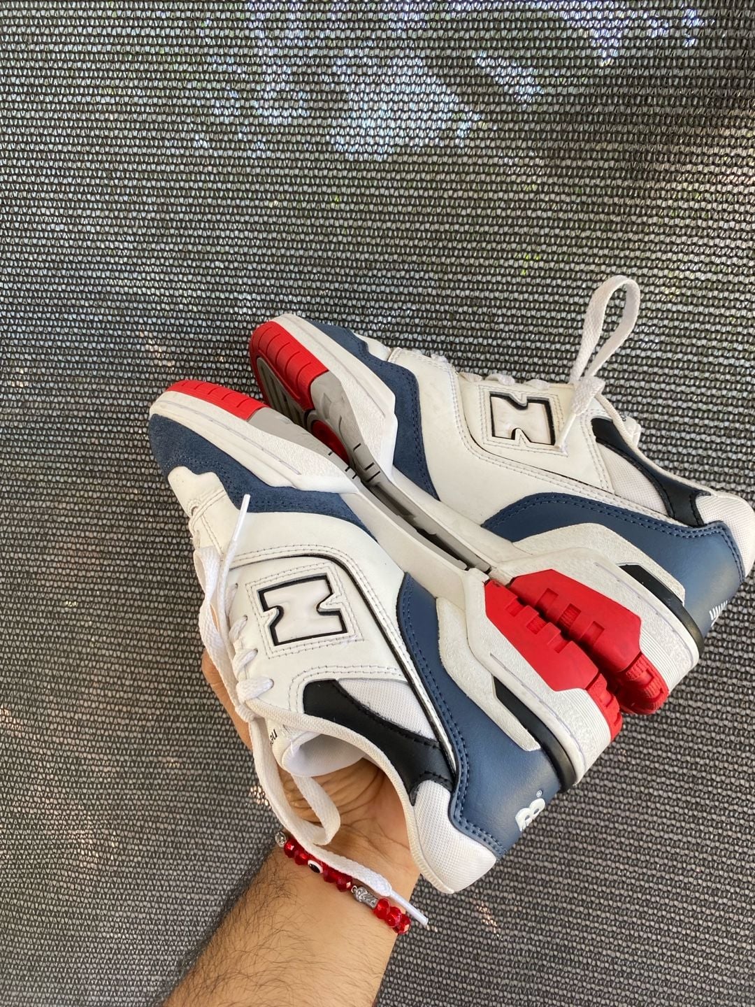 New Balance 550 White Navy True Red Sneakers 6