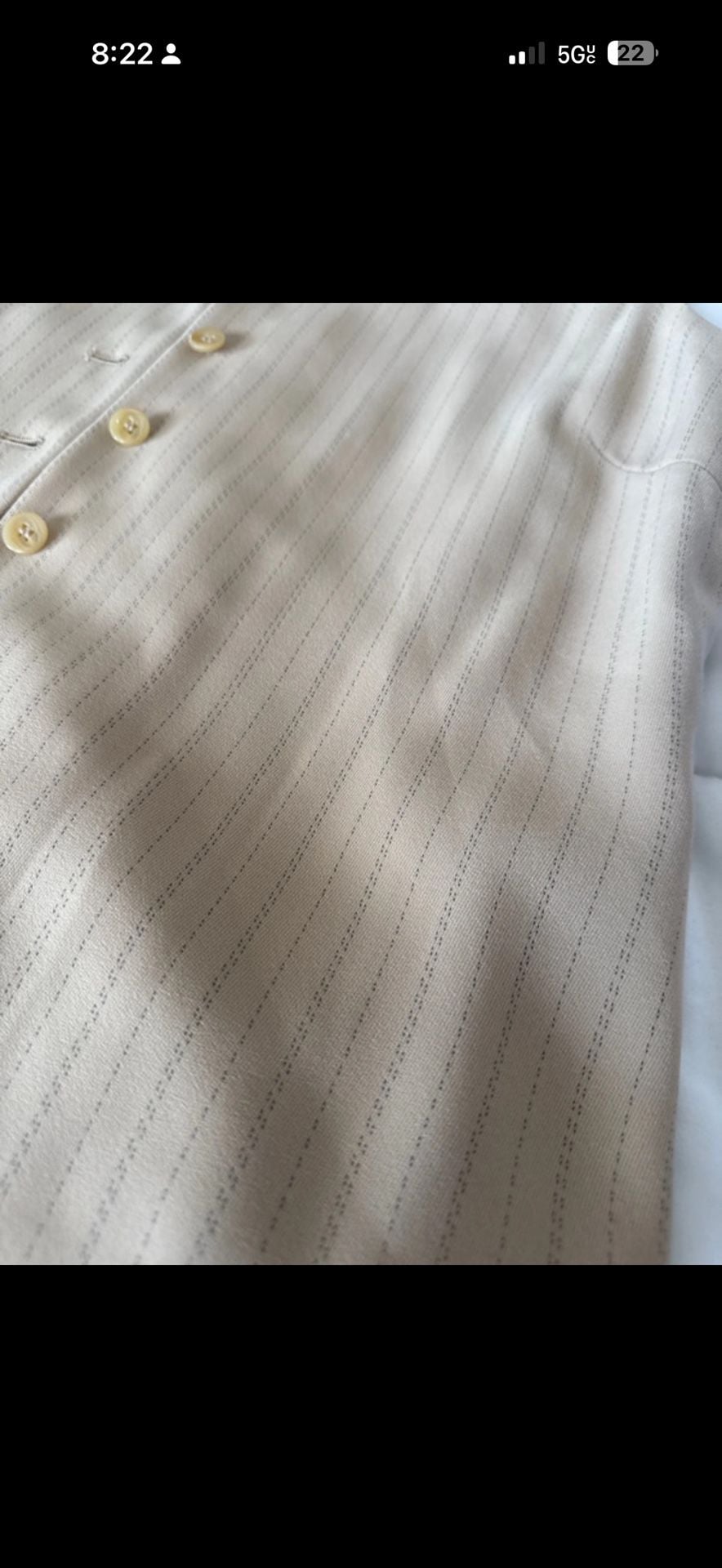 Amanda Smith Pinstripe Vest Size 12Beige 5