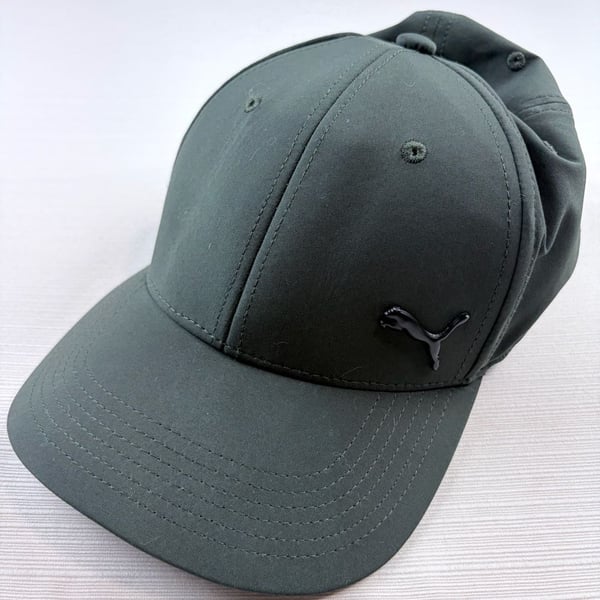 Puma Metal Cat Baseball Cap Size L/XL Green Stretch Fit