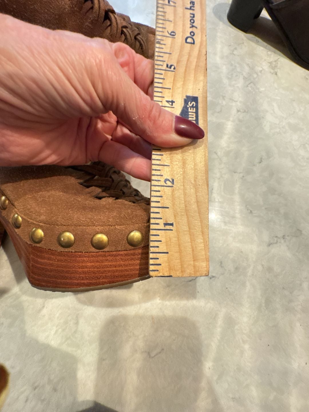 Michael Kors Westley Suede Woven Platform Mules Brown 8