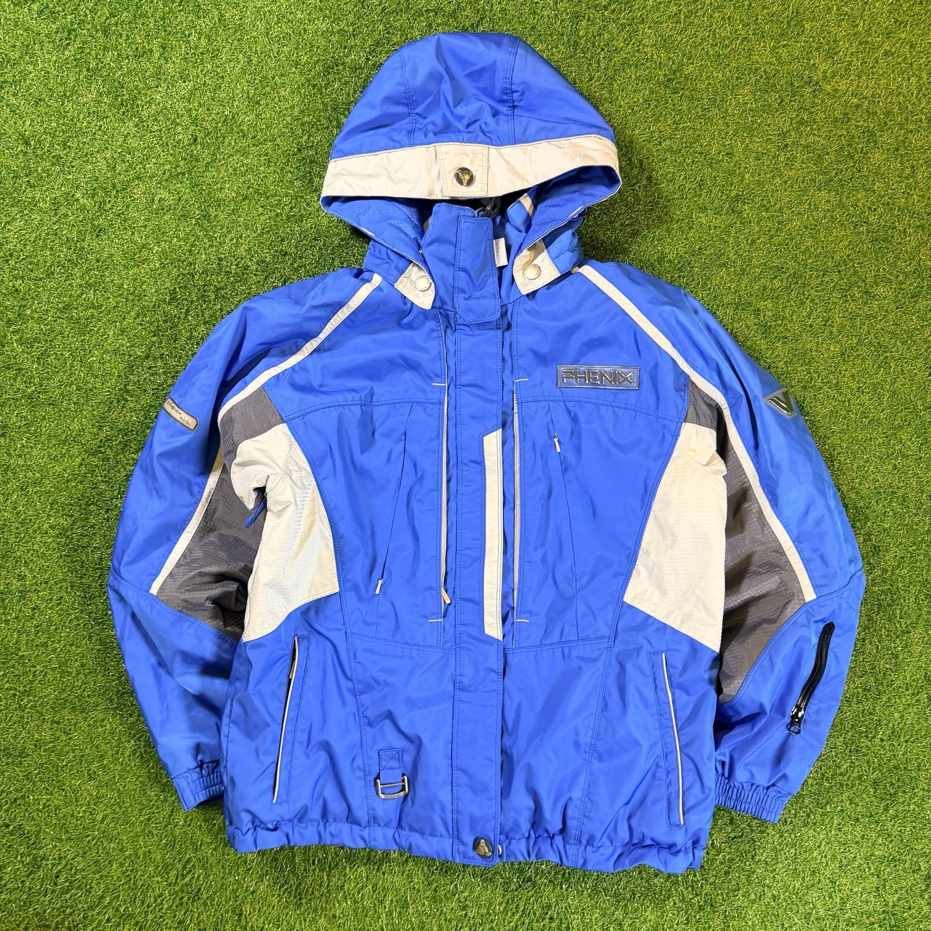 Phenix Ski Jacket Size US 10 Blue Winter Snowboard Hooded Coat 2