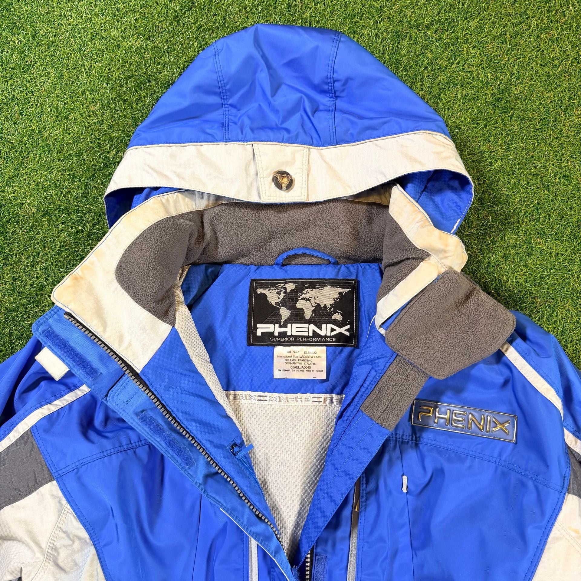 Phenix Ski Jacket Size US 10 Blue Winter Snowboard Hooded Coat 4
