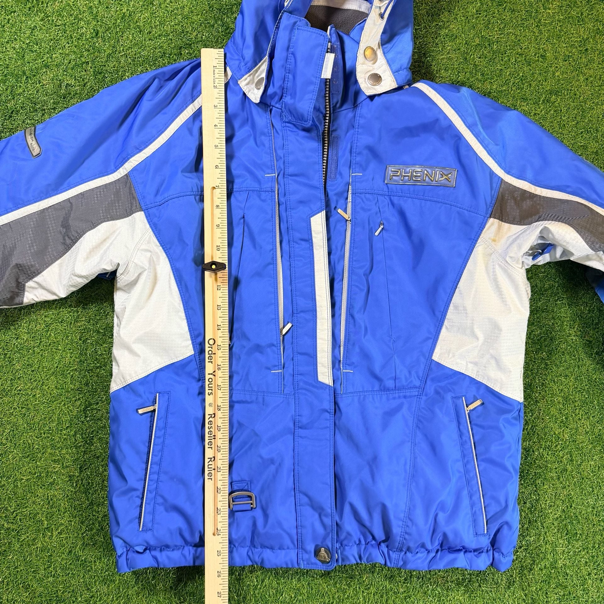 Phenix Ski Jacket Size US 10 Blue Winter Snowboard Hooded Coat 7