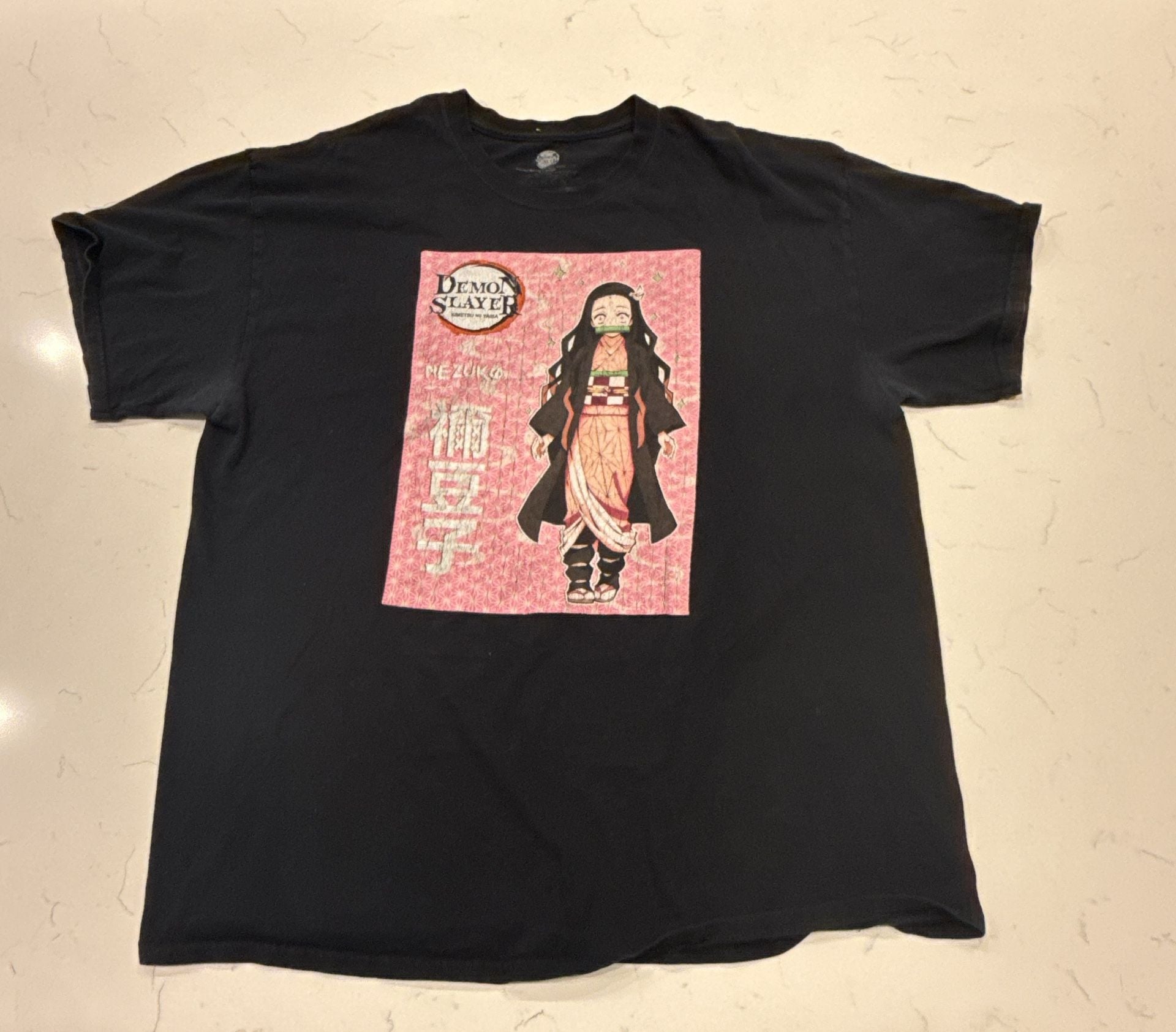 Demon Slayer Nezuko Kamado Graphic T-Shirt Size XL Black Anime Tee 2