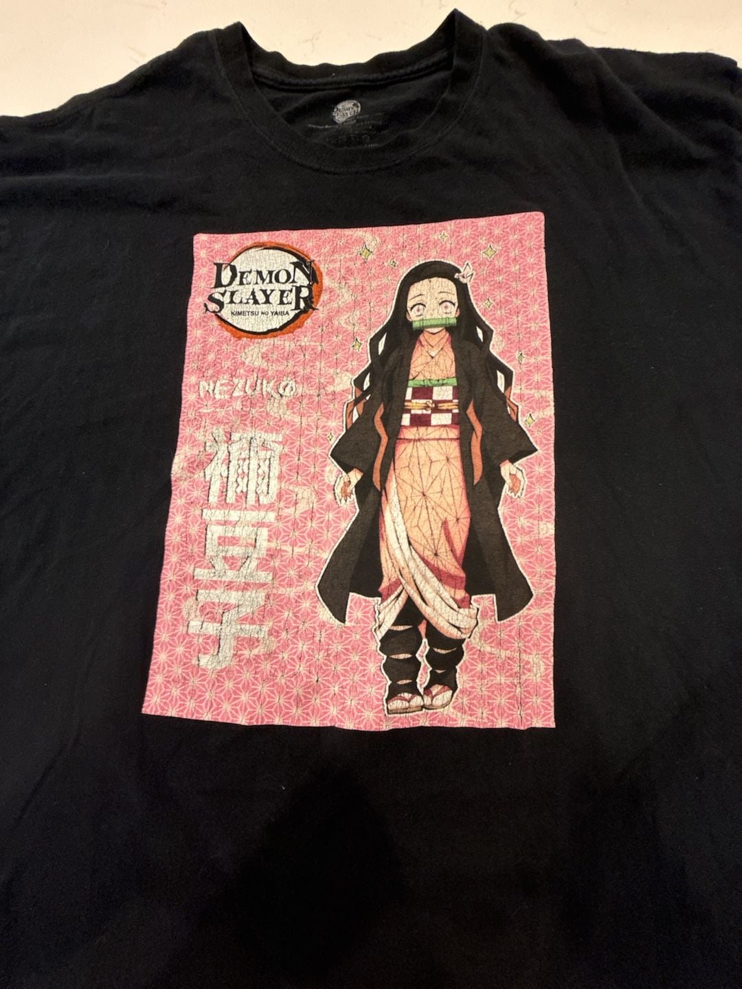 Demon Slayer Nezuko Kamado Graphic T-Shirt Size XL Black Anime Tee 3
