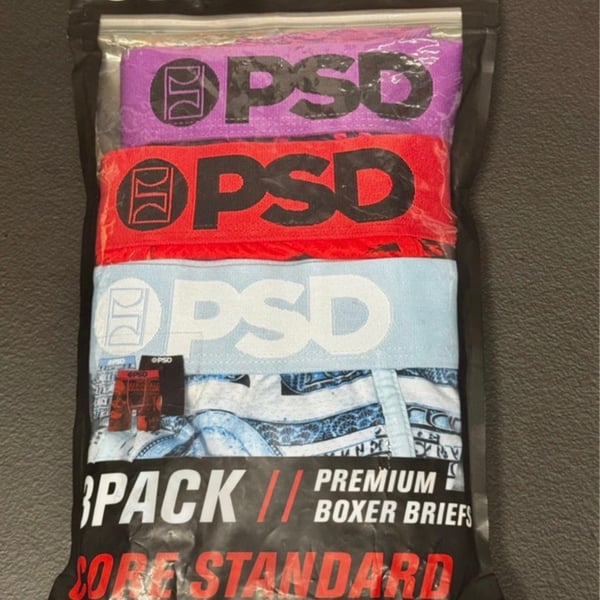 PSD Core Standard Premium Boxer Briefs Size Large 3-Pack