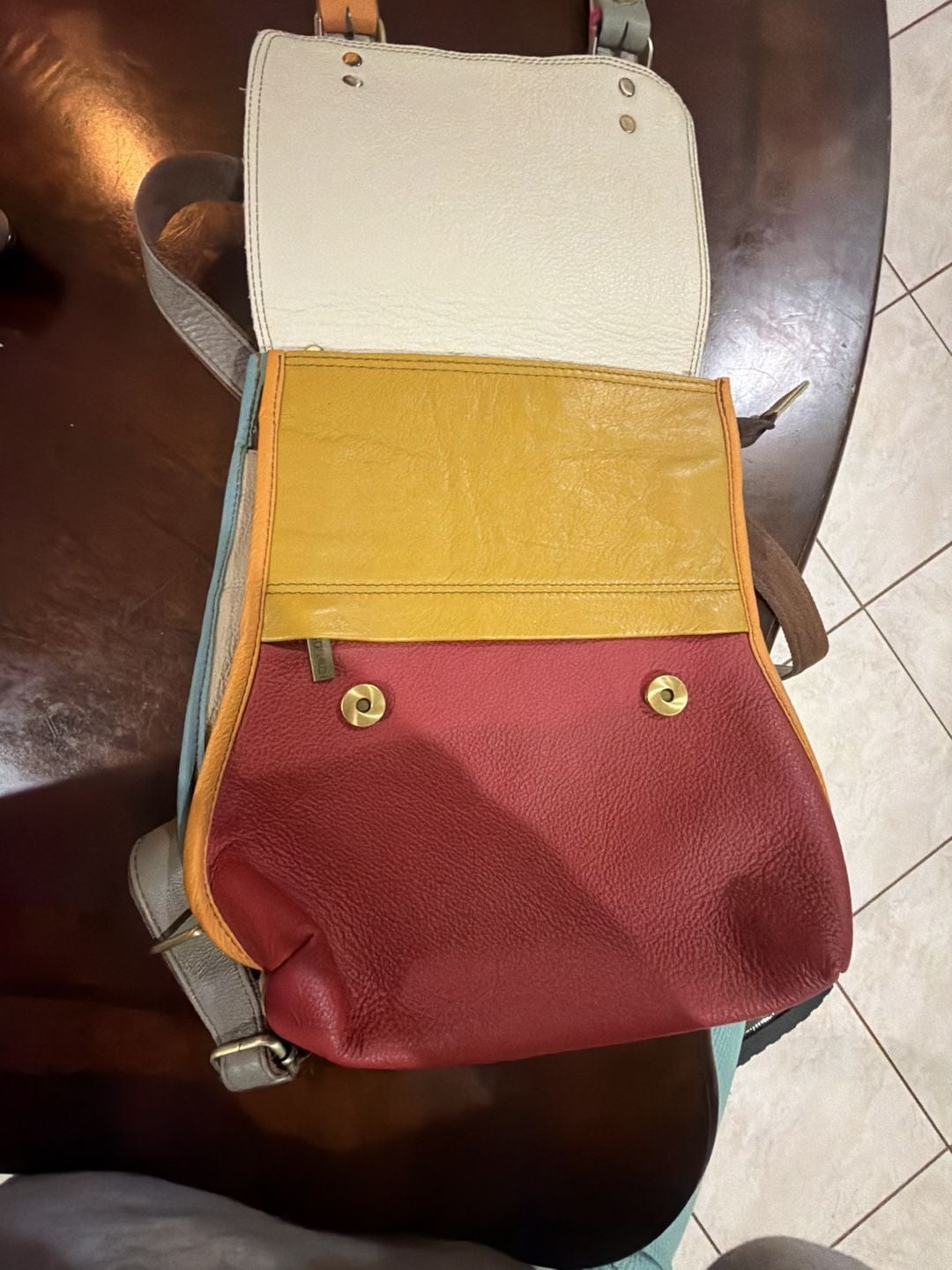 Soruka Freya Recycled Leather Colorblock Backpack Multicolored 5