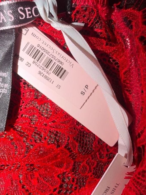 Victoria'S Secret Size S/P Red Satin Lace Babydoll 5