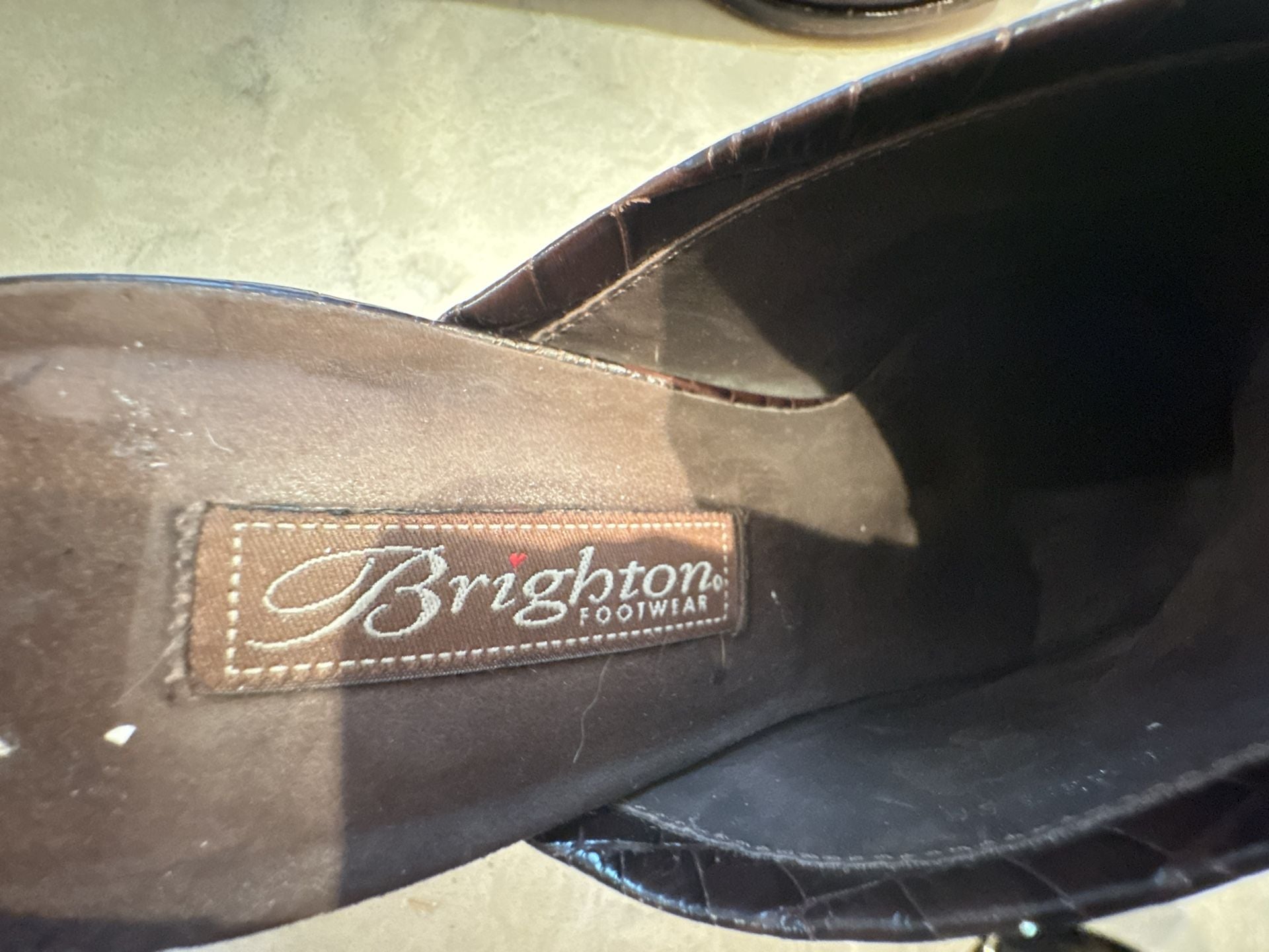 Brighton Fiona Size 9M Brown Embroidered Suede Clog Mules 7
