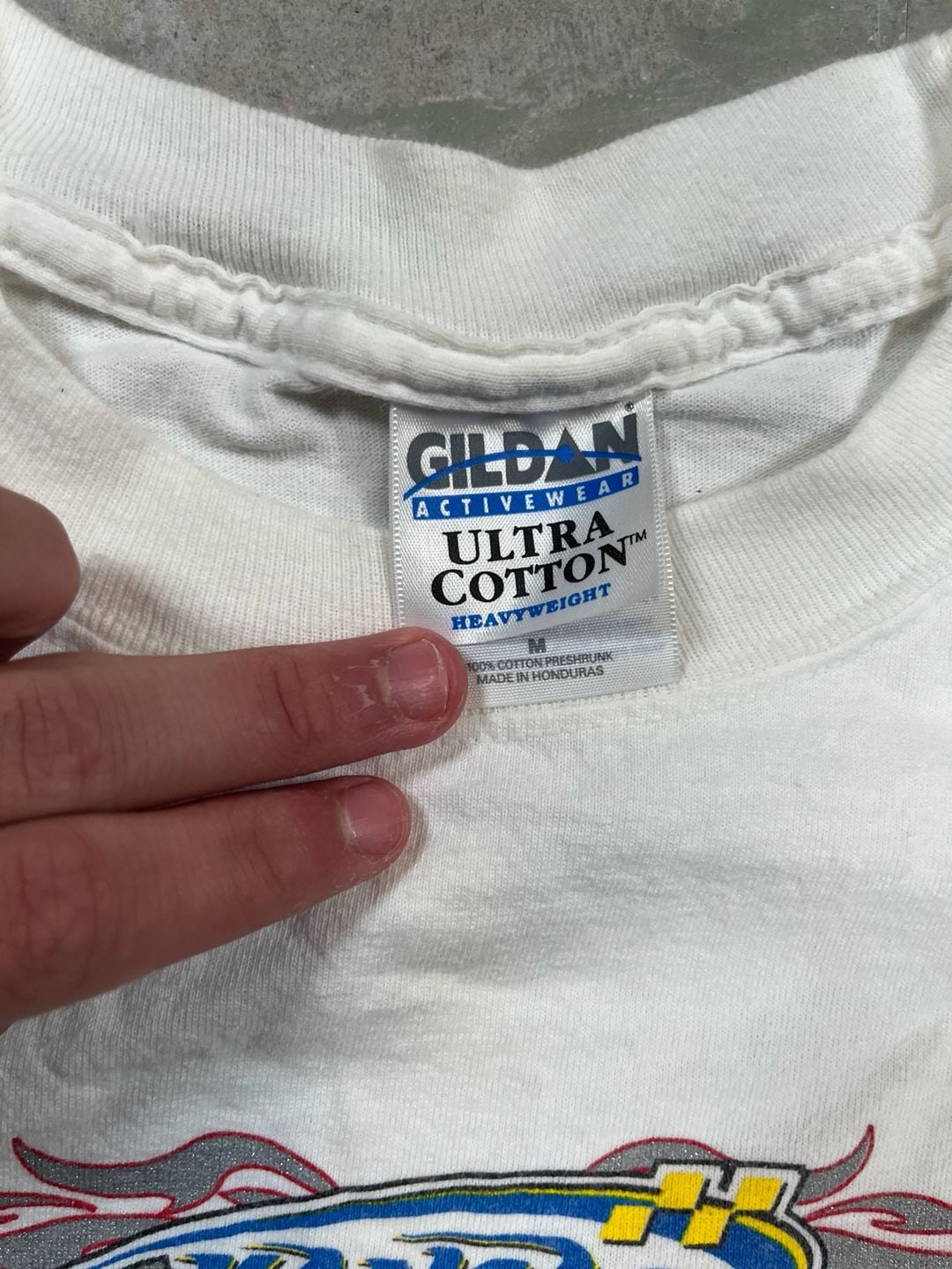 Gildan Kansas Speedway Long Sleeve Shirt Size M White Racing Graphic 3