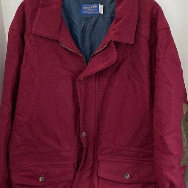 Pendleton Wool Jacket Size M Burgundy Thinsulate