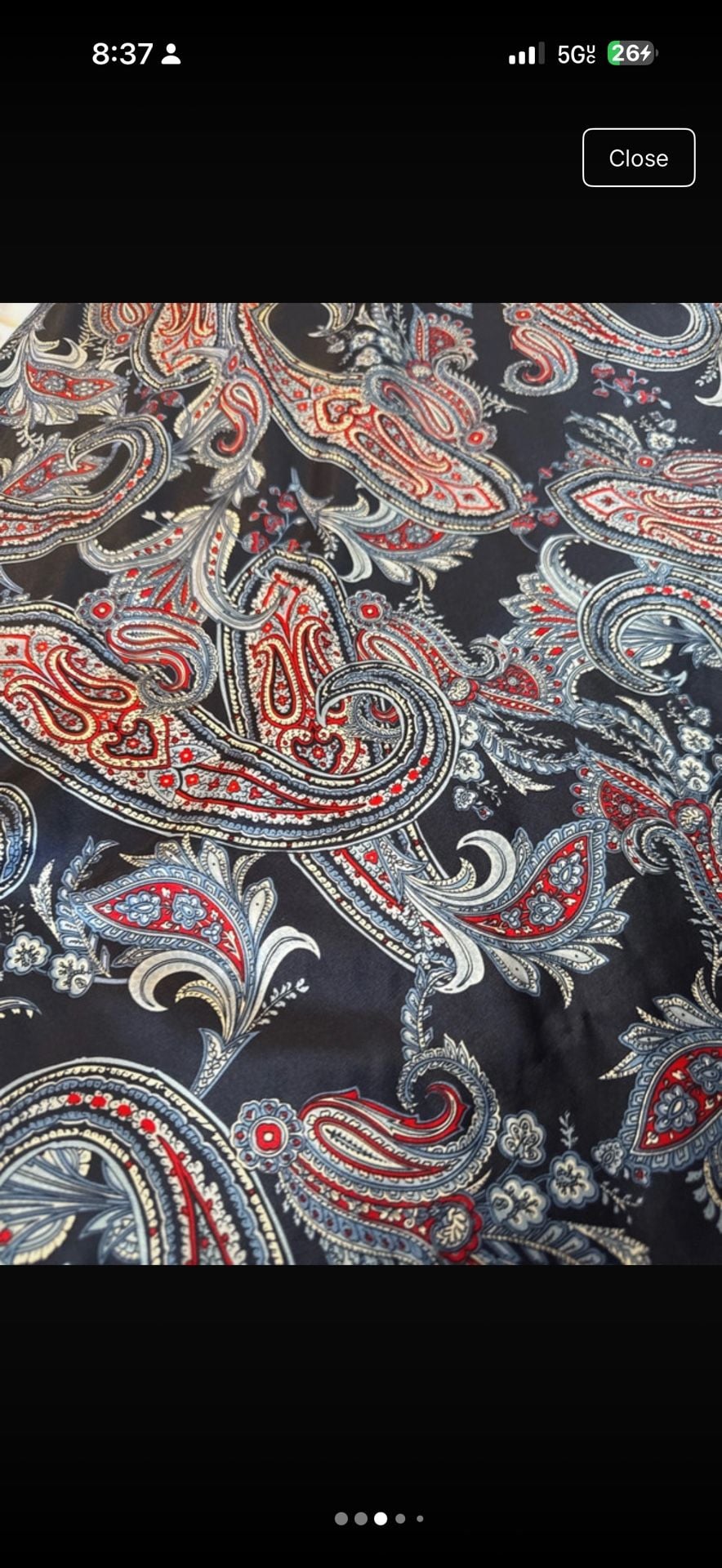 Emma & Michele Slip Dress Size M Blue Red Paisley Cowl Neck 5
