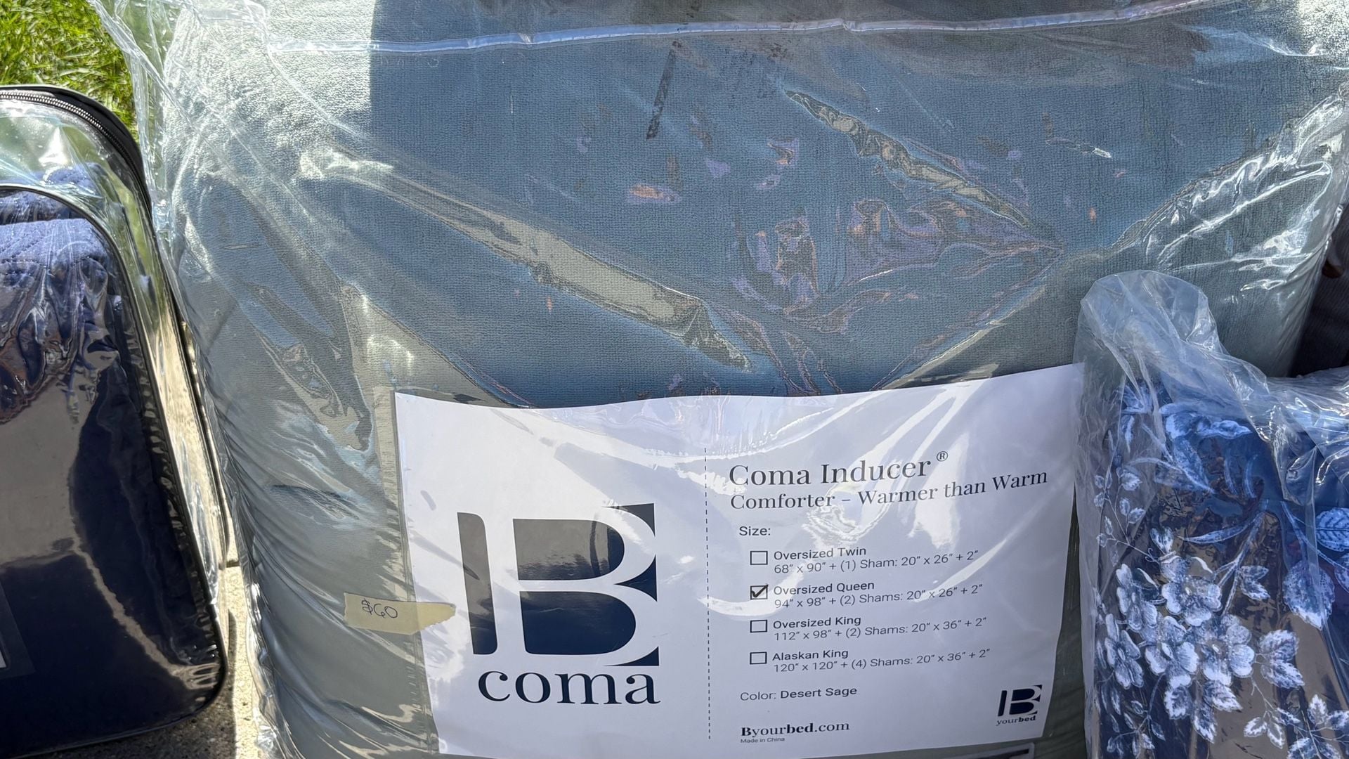BNIP Byourbed Coma Inducer Oversized Queen Comforter Desert Gray 1