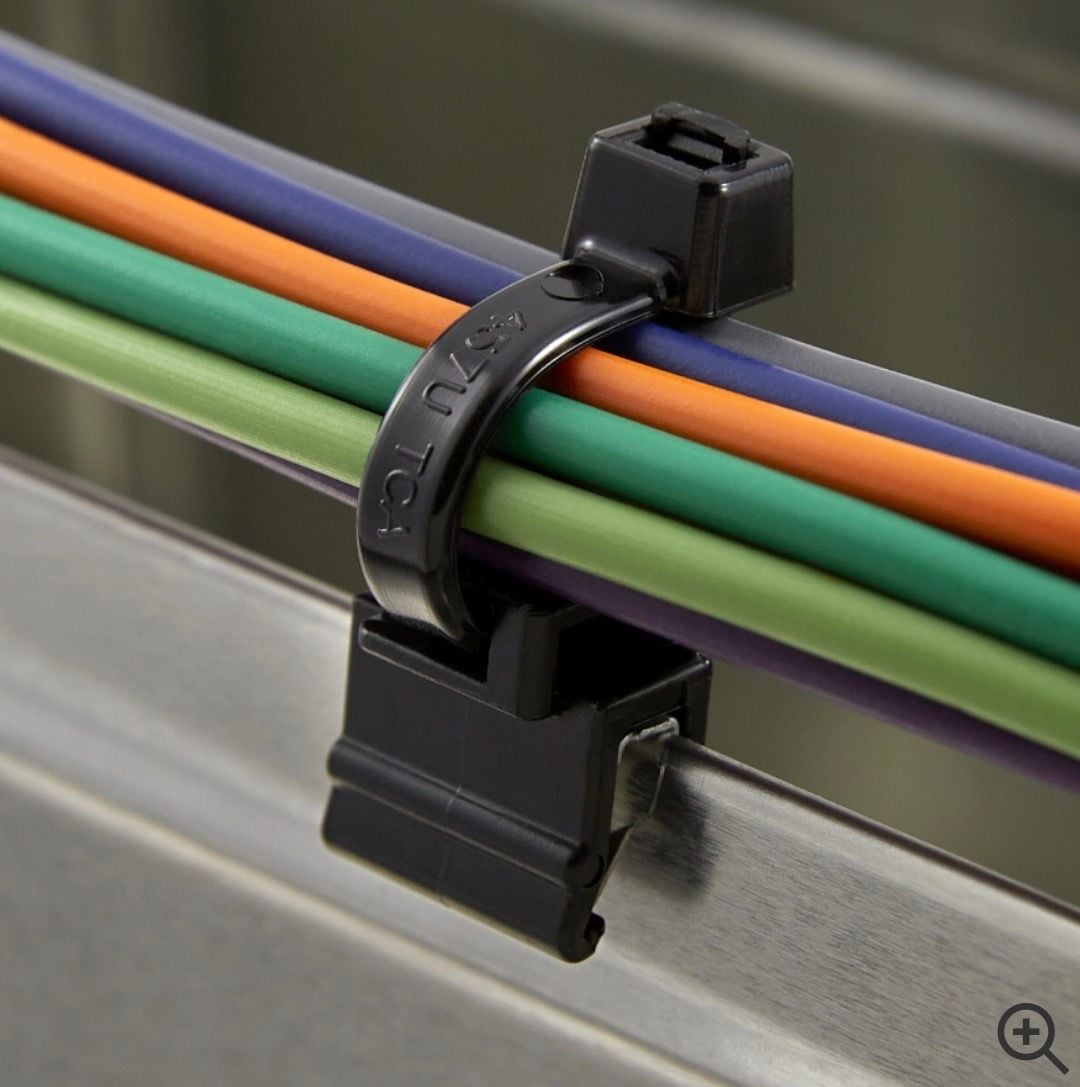 HellermannTyton 156-00861 Edge Clip with Cable Tie 8.0" Black Bulk 500 count 3