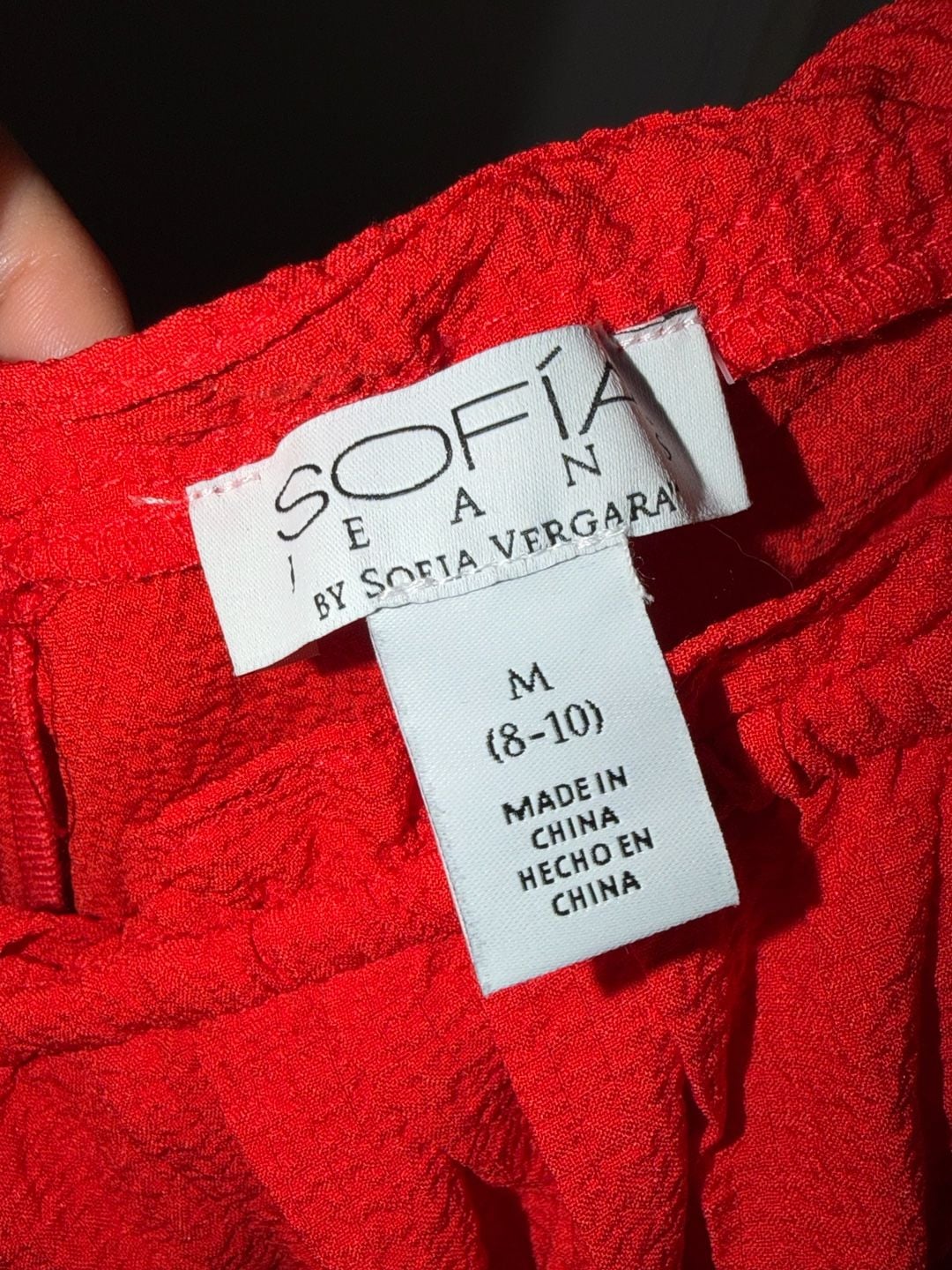 Sofia Jeans by Sofia Vergara V-Neck Flutter Sleeve Dress – Medium 5