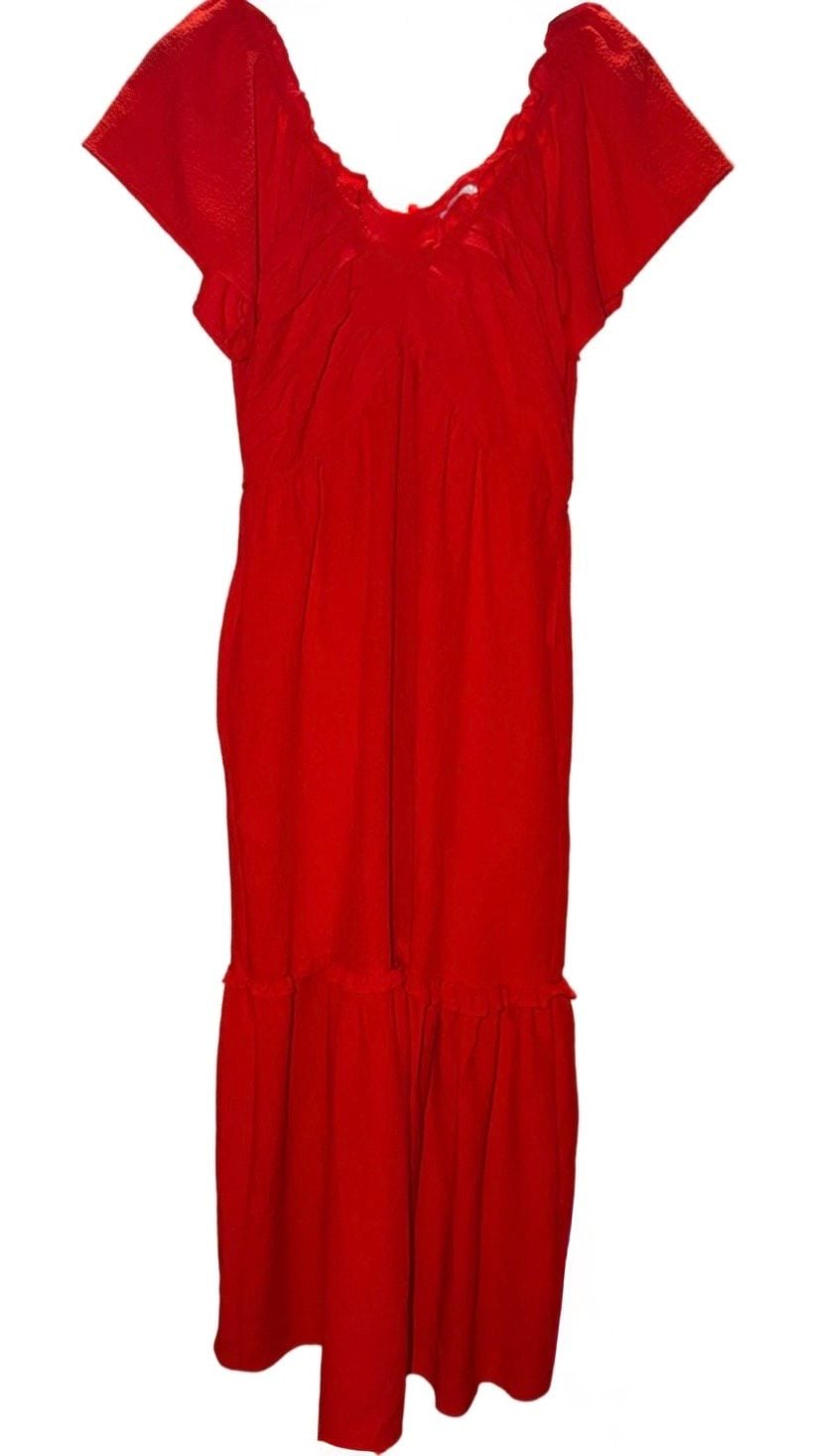 Sofia Jeans by Sofia Vergara V-Neck Flutter Sleeve Dress – Medium 10