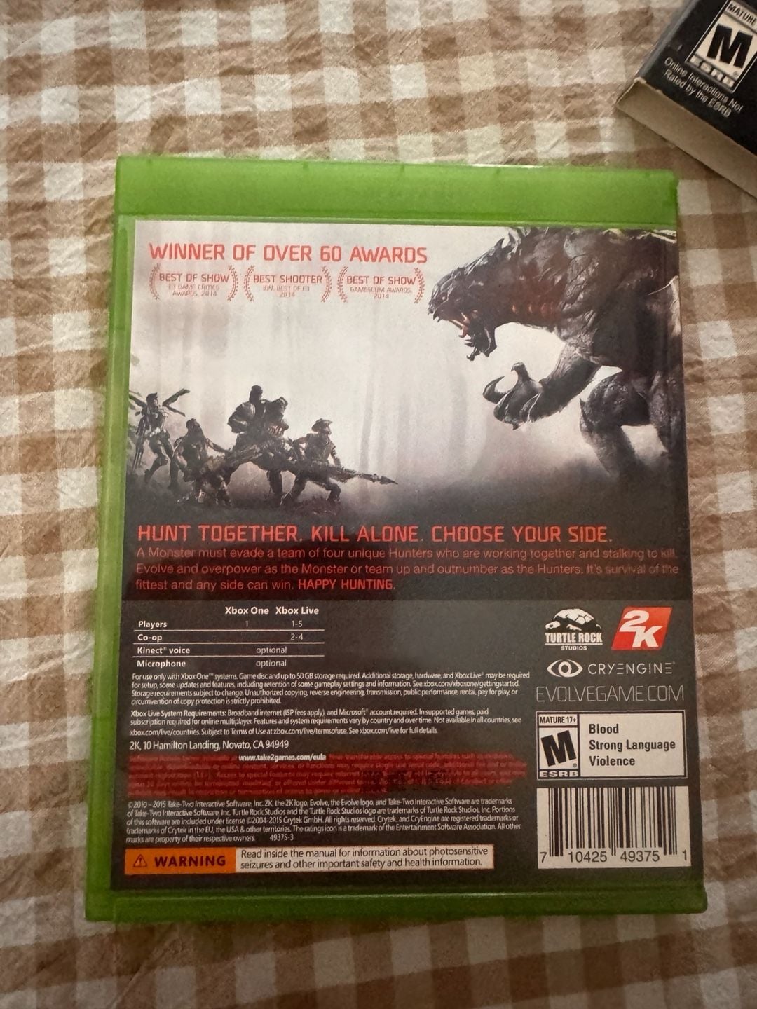 2K Evolve Xbox One Video Game Complete 4