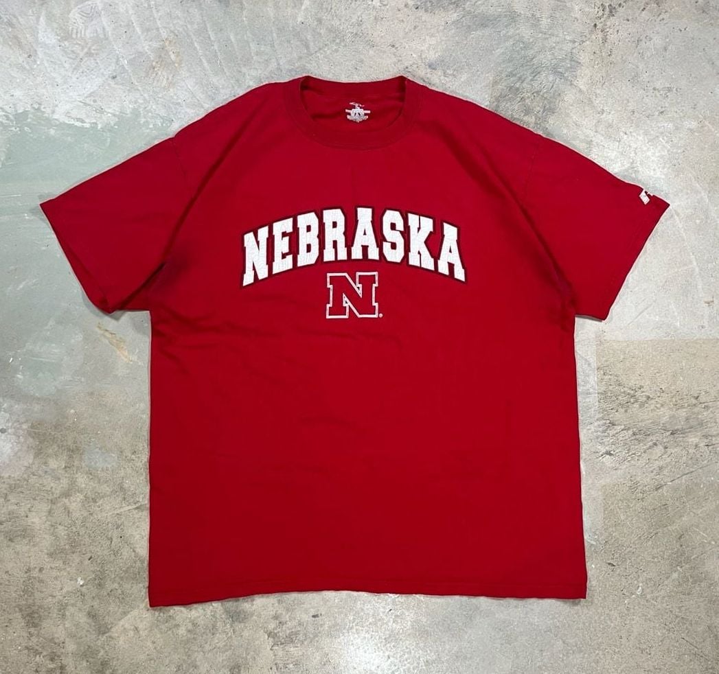 Russell Athletic Nebraska Cornhuskers T-Shirt Red Spellout 2