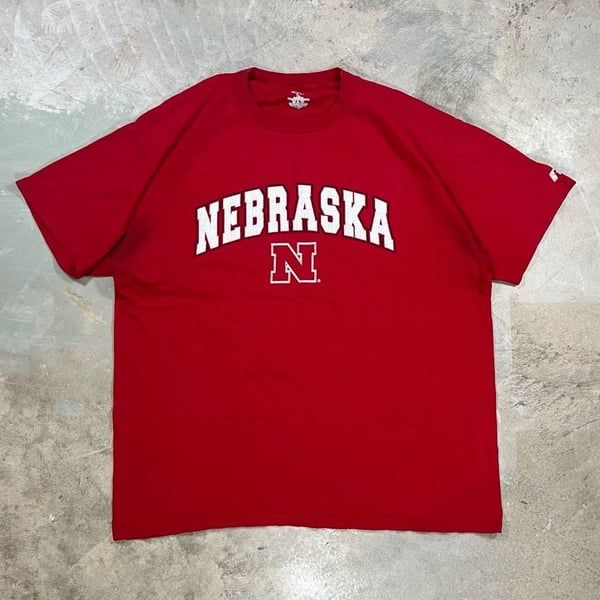 Russell Athletic Nebraska Cornhuskers T-Shirt Red Spellout