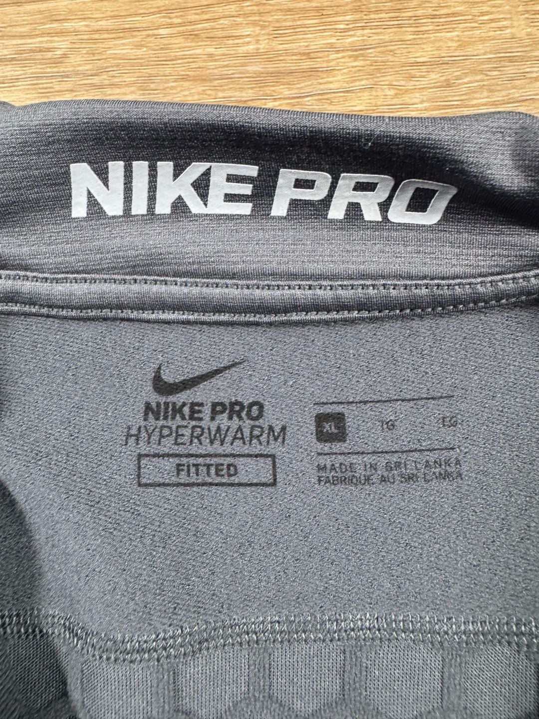 Nike Pro Hyperwarm Men’s XL Gray Fitted 1/4 Zip Thermal Training Top 5