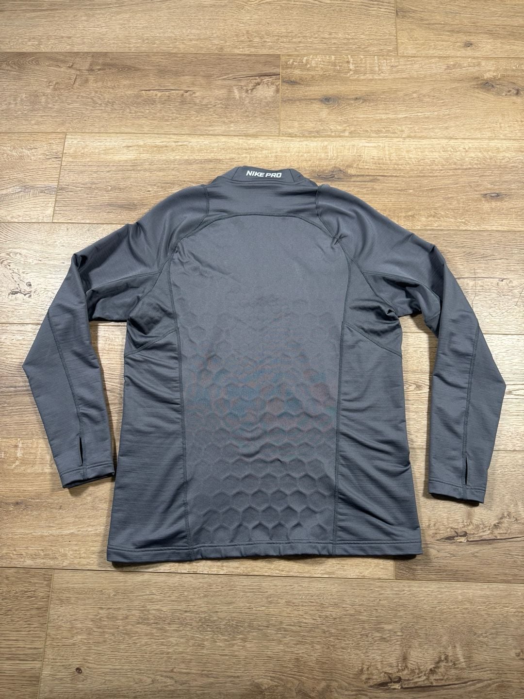 Nike Pro Hyperwarm Men’s XL Gray Fitted 1/4 Zip Thermal Training Top 12