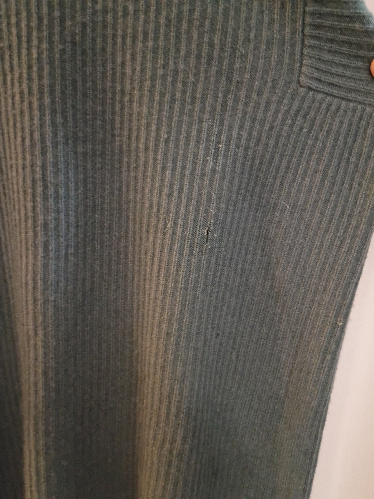 Eileen Fisher Mock Neck Ribbed Knit Sweater Green 5