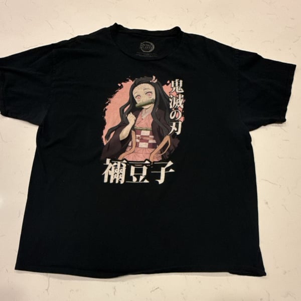 Demon Slayer Nezuko T-Shirt Size X Large Black Graphic Anime Tee