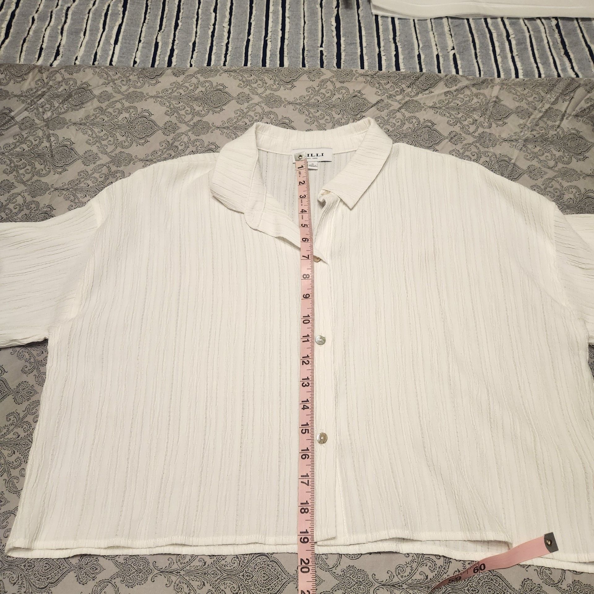 Gilli Button-Down Shirt Size M White 9