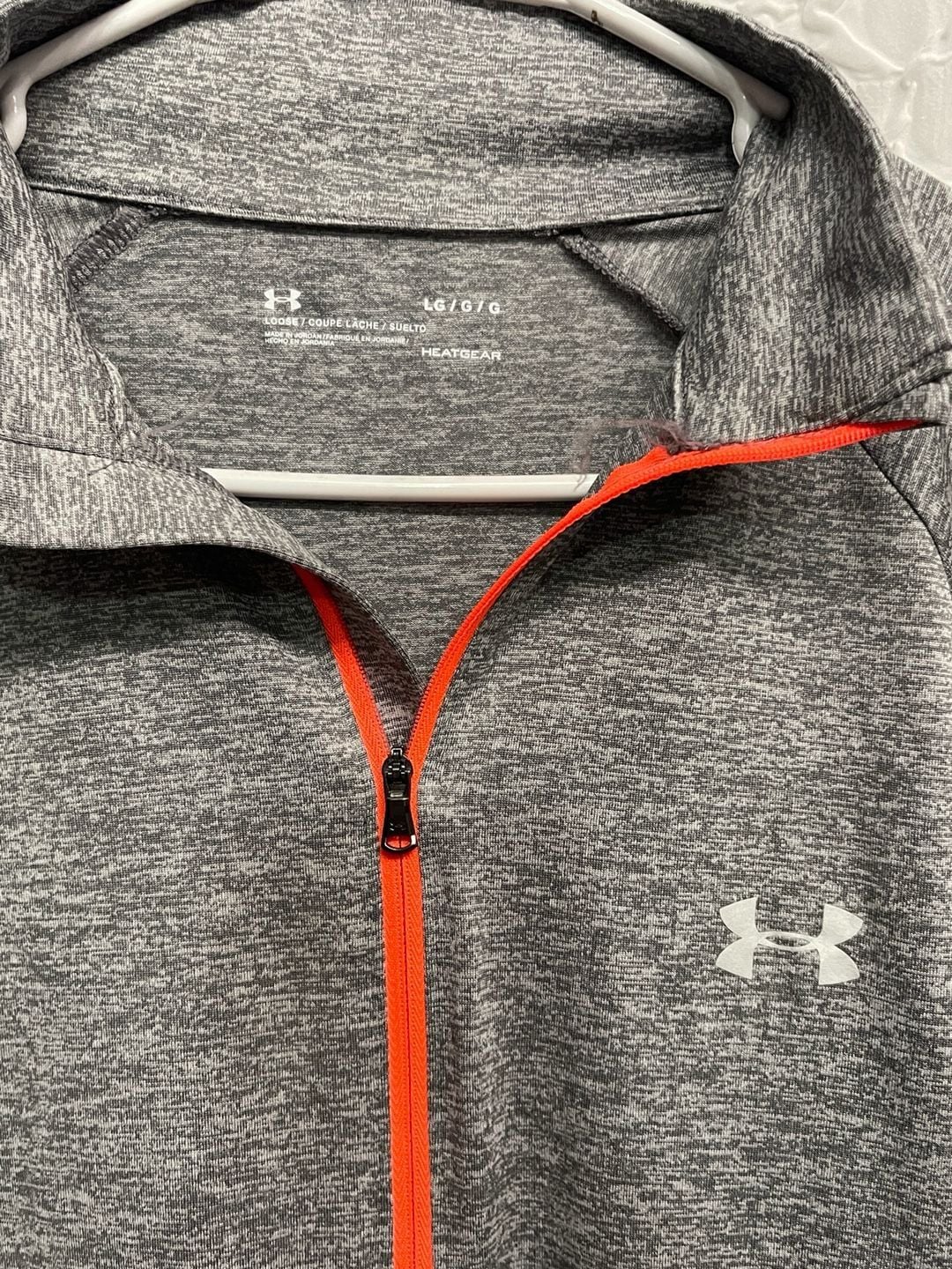 Under Armour Tech Twist 1/2 Zip Long Sleeve Size LG Gray HeatGear 3