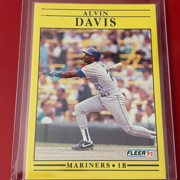 1991 Fleer Alvin Davis Seattle Mariners Baseball Card #449