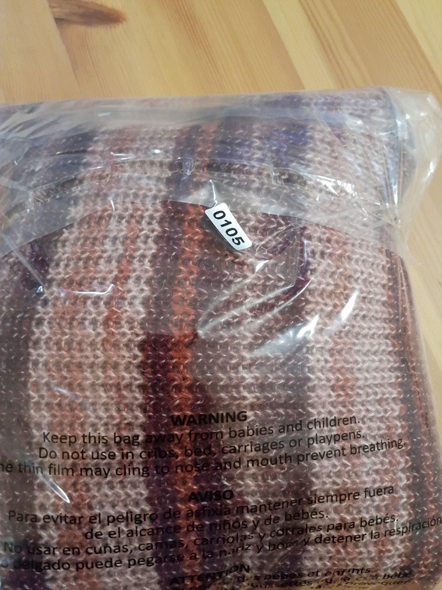 a.n.a Striped Knit Crewneck Sweater Maroon Pink 6