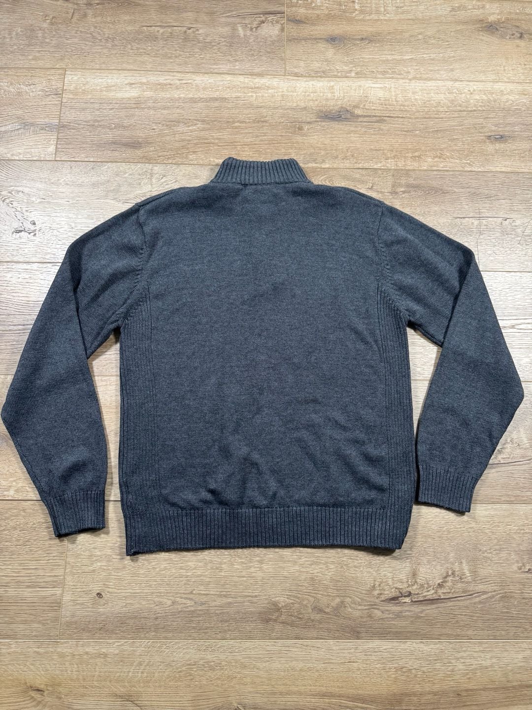 U.S. Polo Assn. Men’s Quarter Zip Sweater Sherpa Collar Dark Gray XL 10