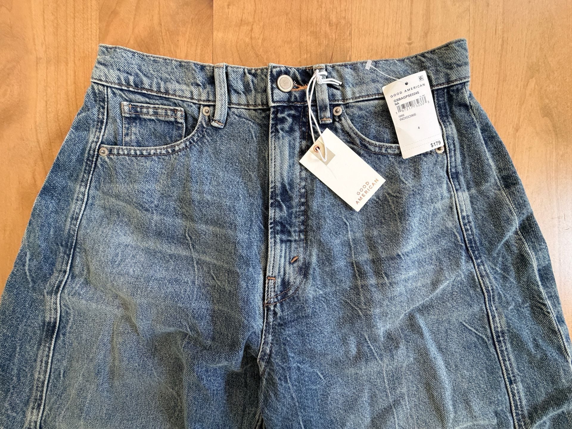 Good American Extreme Barrel Jeans Size 4 7