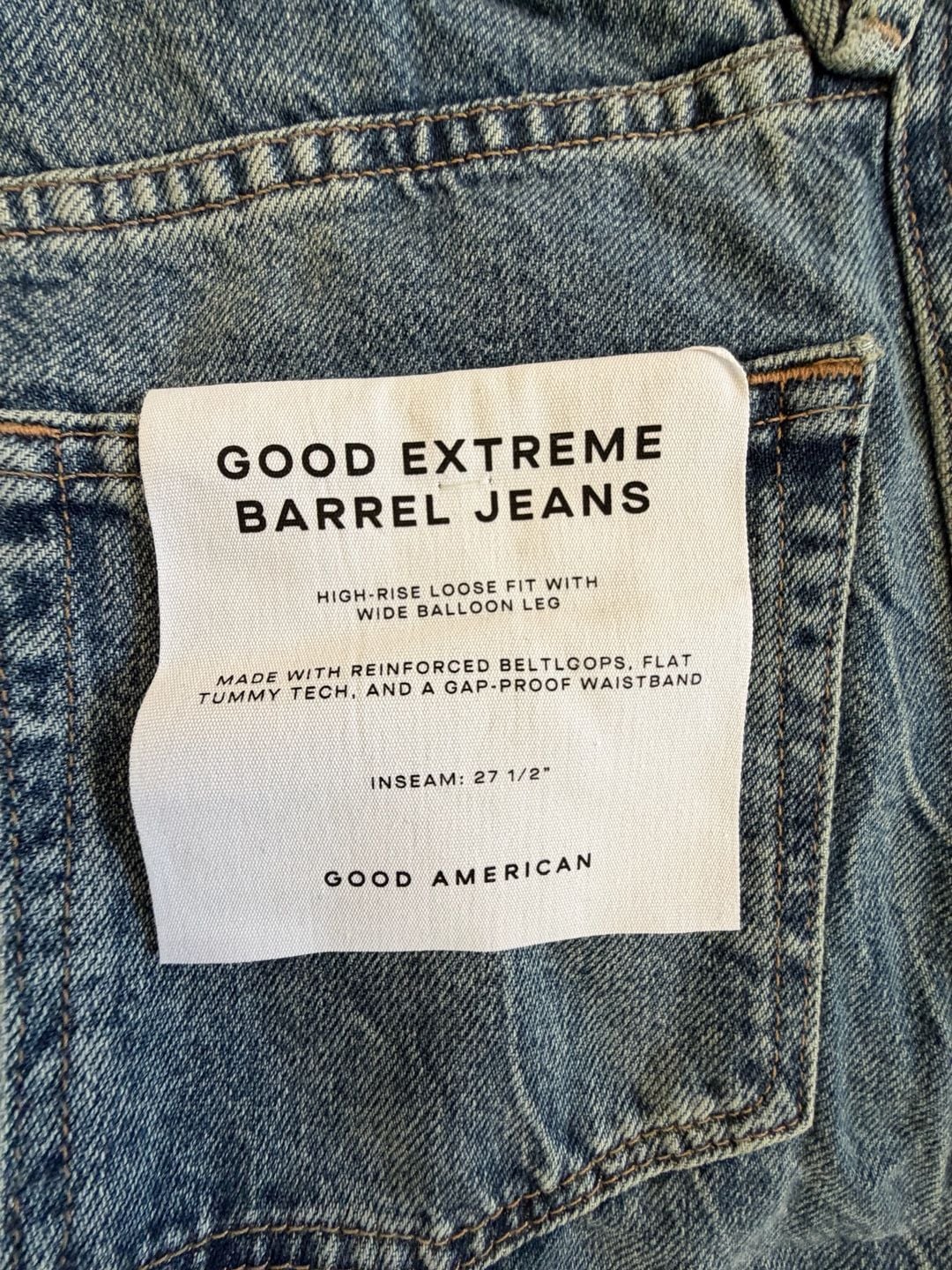 Good American Extreme Barrel Jeans Size 4 12