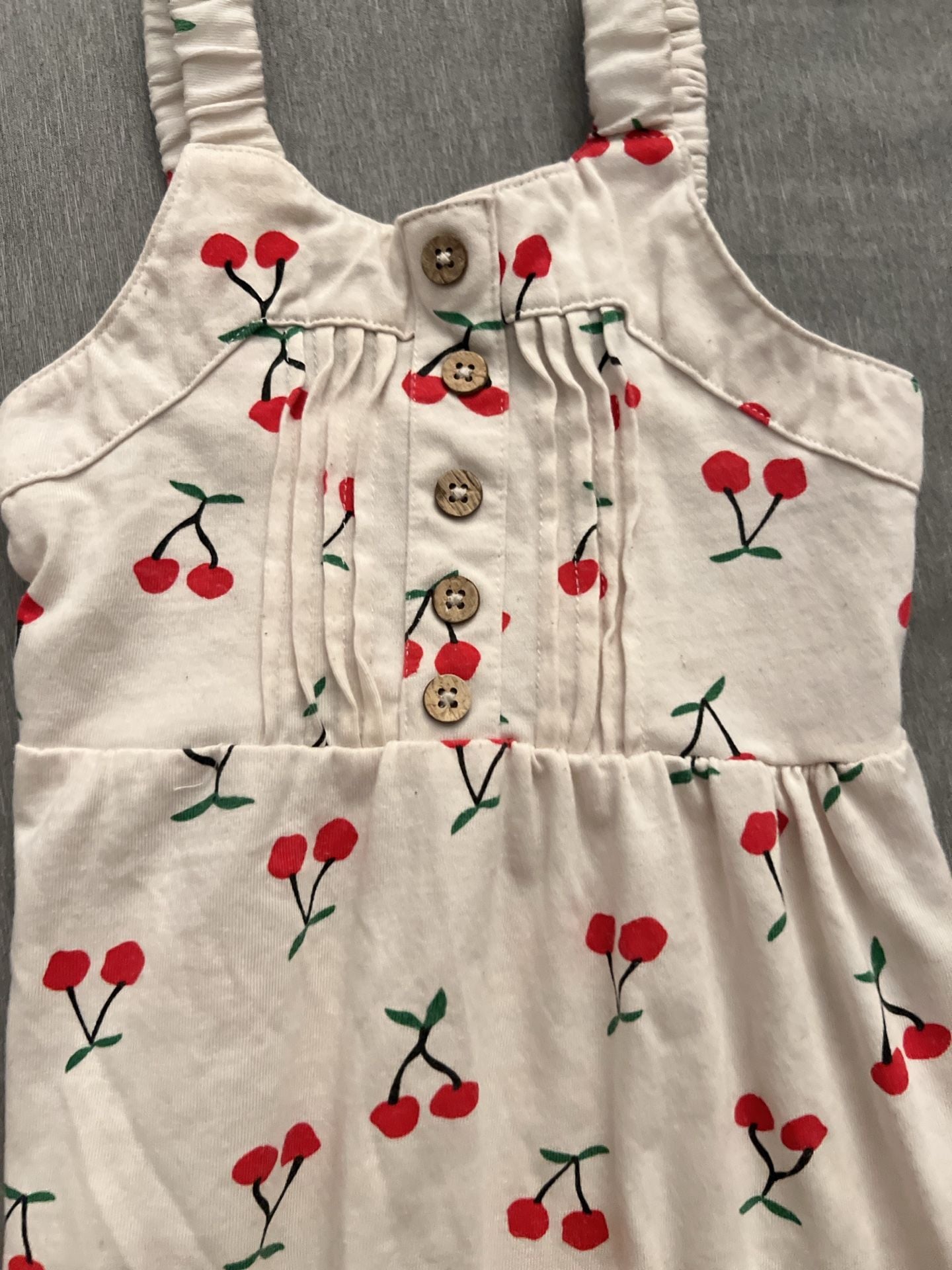 Jessica Simpson Cherry Print Jumpsuit Size 18M White 3