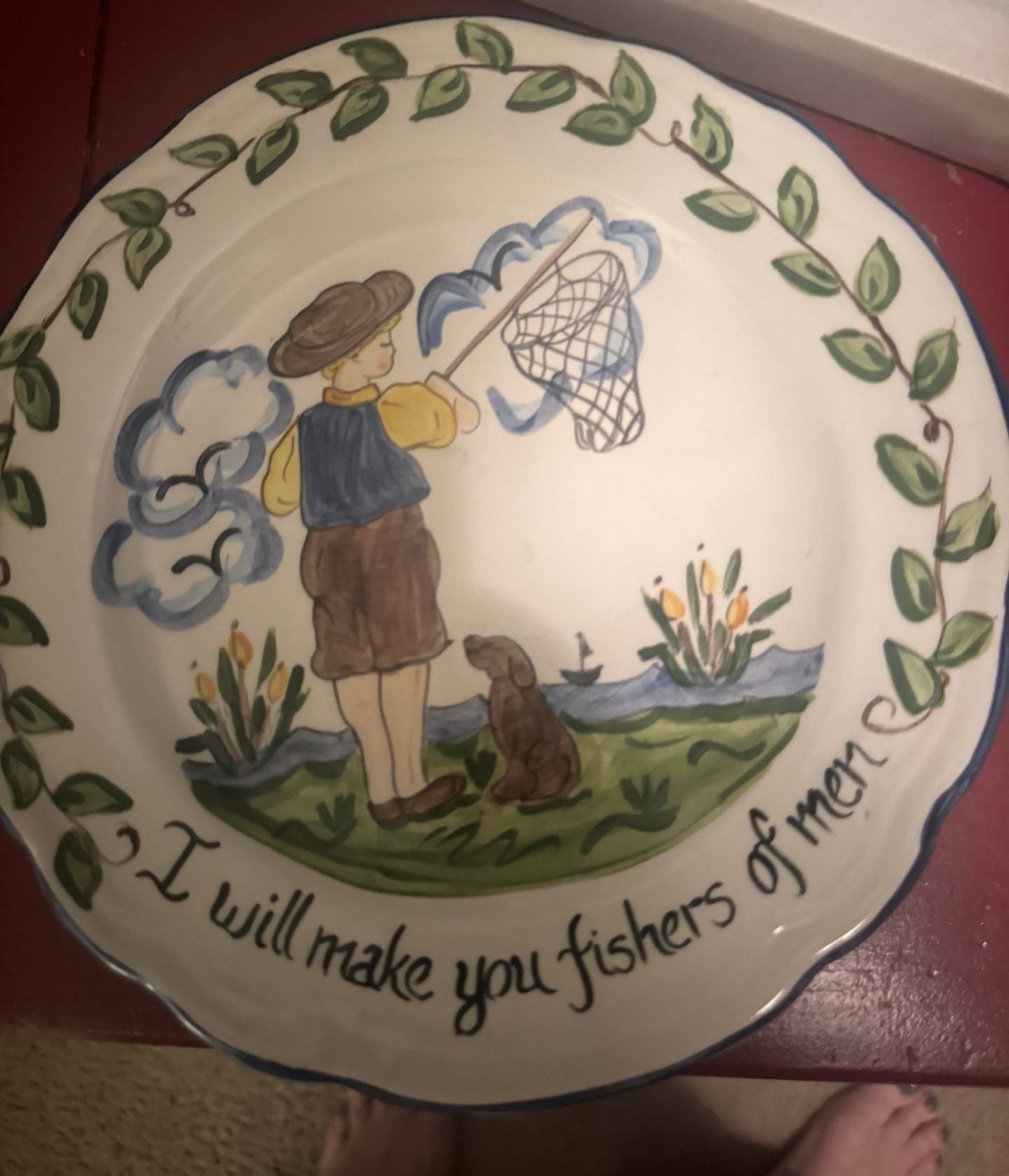 The Mustard Seed Ceramic Plate Mark 1:17 I Will Make You Fishers of Men 1