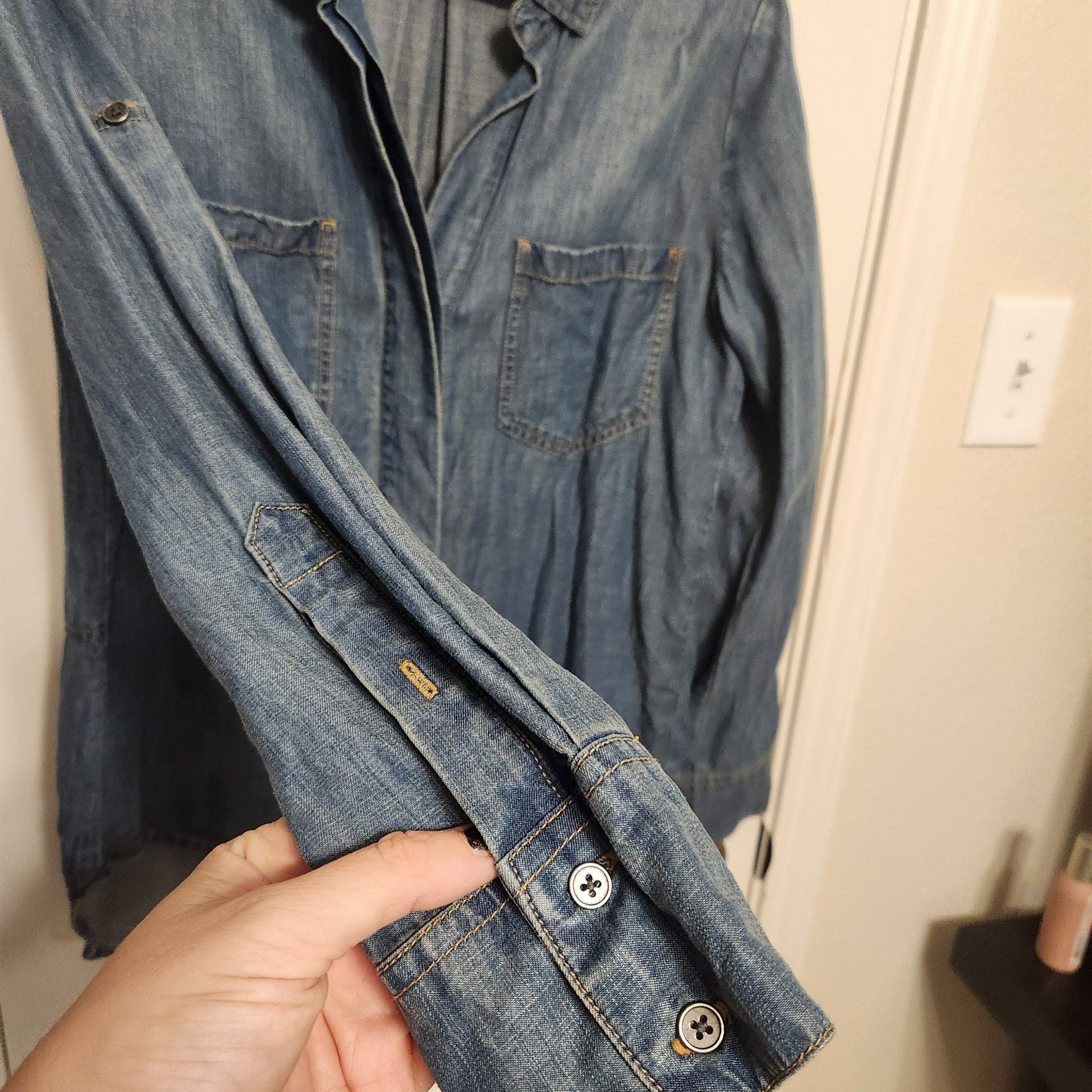 Cloth & Stone Denim Shirt Size M 3