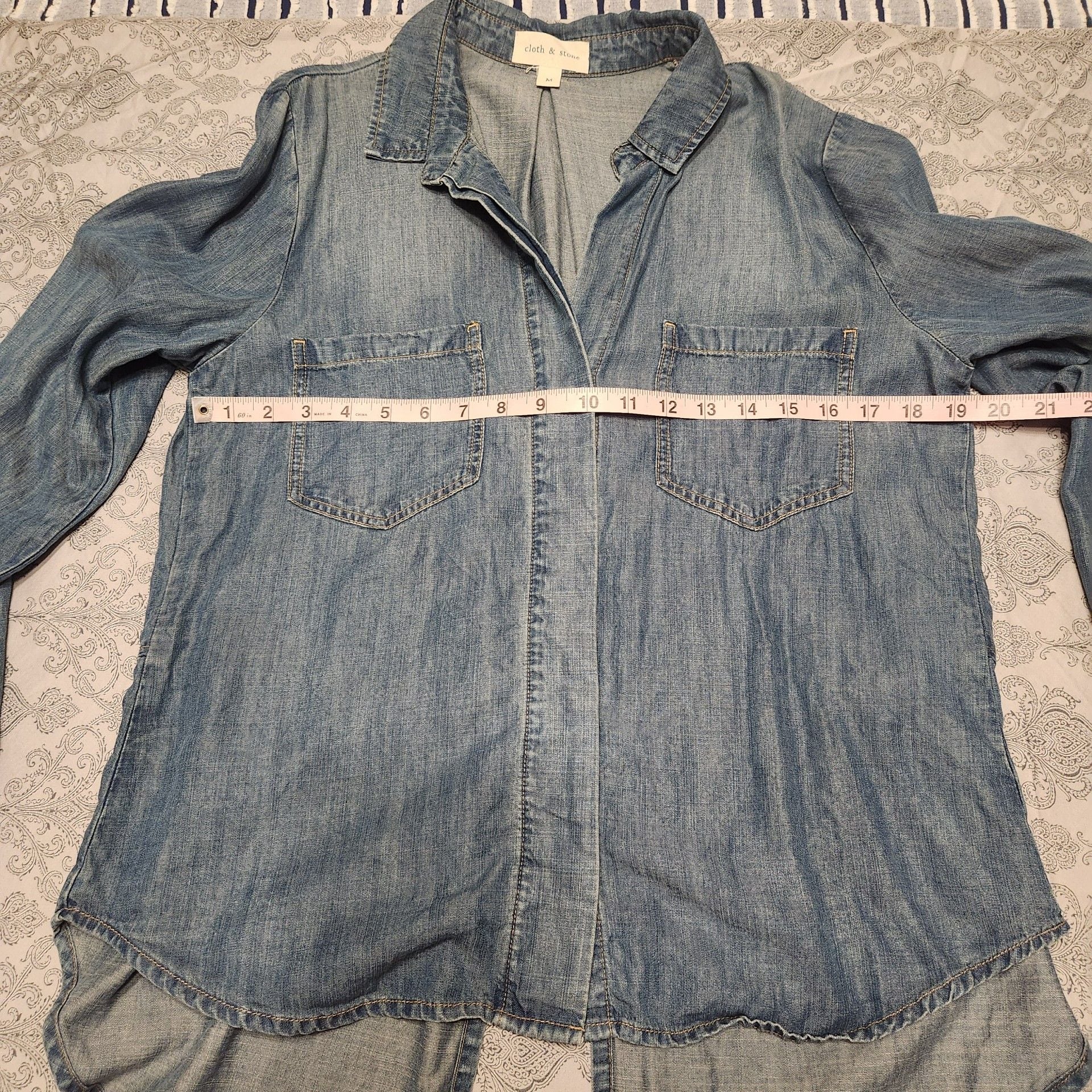 Cloth & Stone Denim Shirt Size M 8