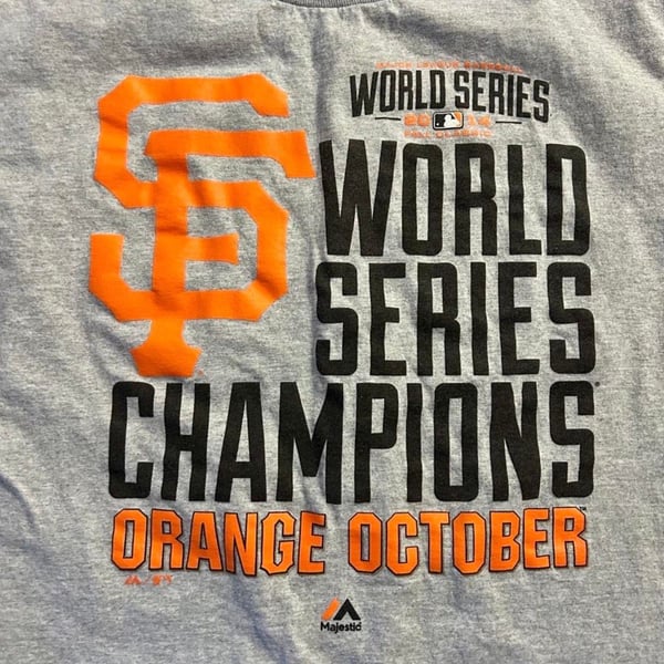 Majestic San Francisco Giants 2014 World Series Champions T-Shirt
