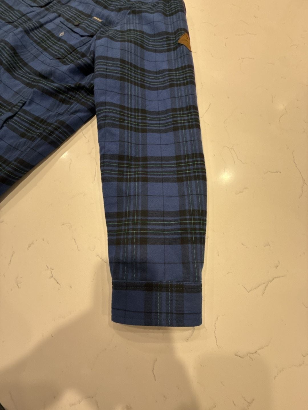 Eddie Bauer Plaid Sherpa Lined Zip Jacket Size XL Blue Black 7