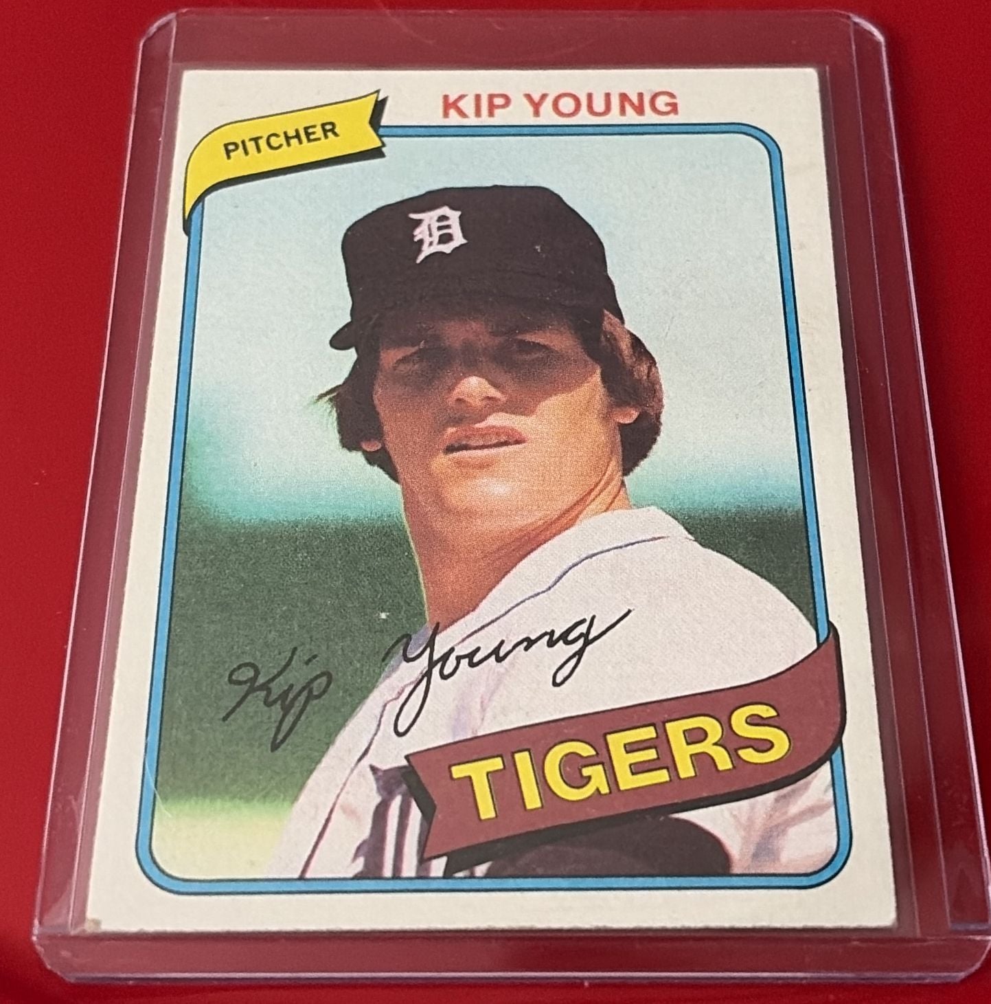 1980 Topps Kip Young Baseball Card #251 Detroit Tigers Pitcher 1